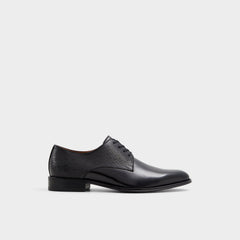 Black Halbart Black Leather Embossed Men's Oxfords & Lace-ups - Oxford shoe | Aldo