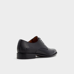 Black Halbart Black Leather Embossed Men's Oxfords & Lace-ups - Oxford shoe | Aldo