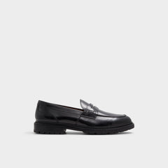 Black Aleris Black Men's Dress Shoes - Loafer, Lug sole | Aldo