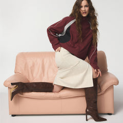 Medium brown Elyne in Wc Medium Brown - Knee-high boot | Aldo