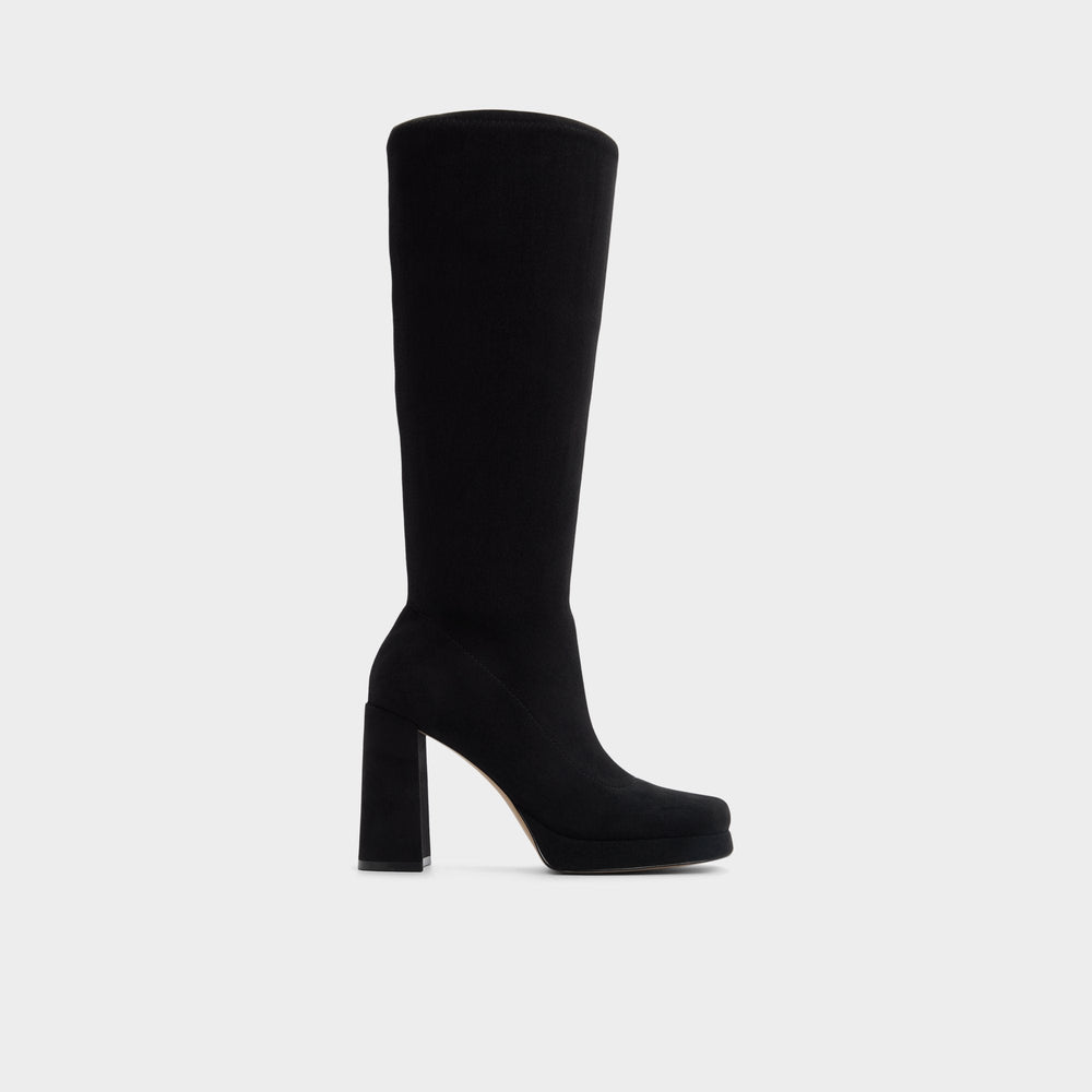 Black Gisselle in Black - Knee-high boot, Platform | Aldo