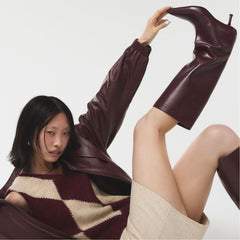 Burgundy Selora in Burgundy - Knee-high boot, Stiletto heel | Aldo