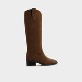 Dark brown Kaydia in Dark Brown - Knee-high western boot, Block heel | Aldo