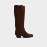 Dark Brown Emberlyn in Dark Brown 14163446 - Knee-high western boot, Cup sole | Aldo