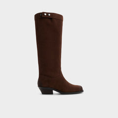 Dark Brown Emberlyn in Dark Brown 14163446 - Knee-high western boot, Cup sole | Aldo