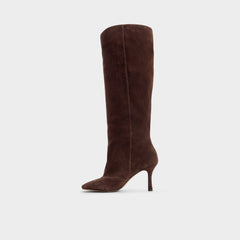 Dark Brown Frankey in Dark Brown - Knee-high boot, Stiletto heel | Aldo