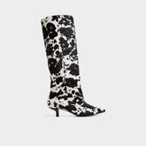White/black Everose in White Black - Knee-high boot, Kitten heel | Aldo