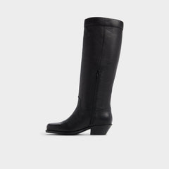 Black Emberlyn in Black - Knee-high western boot, Cup sole | Aldo