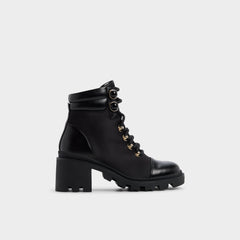 Black Mariettia in Black - Lace-up boot, Lug sole | Aldo