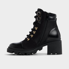 Black Mariettia in Black - Lace-up boot, Lug sole | Aldo