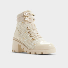 Other white Mariettia in Other White - Lace-up boot, Lug sole | Aldo
