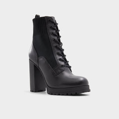 Black Rebellious Black Women's Combat boots - Combat ankle boot, Lug sole | Aldo