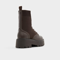 Brown Overflow Talaleryknit Brown Overflow Women's Combat boots - Combat ankle boot, Brown | Aldo