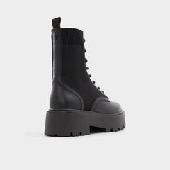 Black Talaleryknit Black Women's Combat boots - Combat ankle boot, Black | Aldo