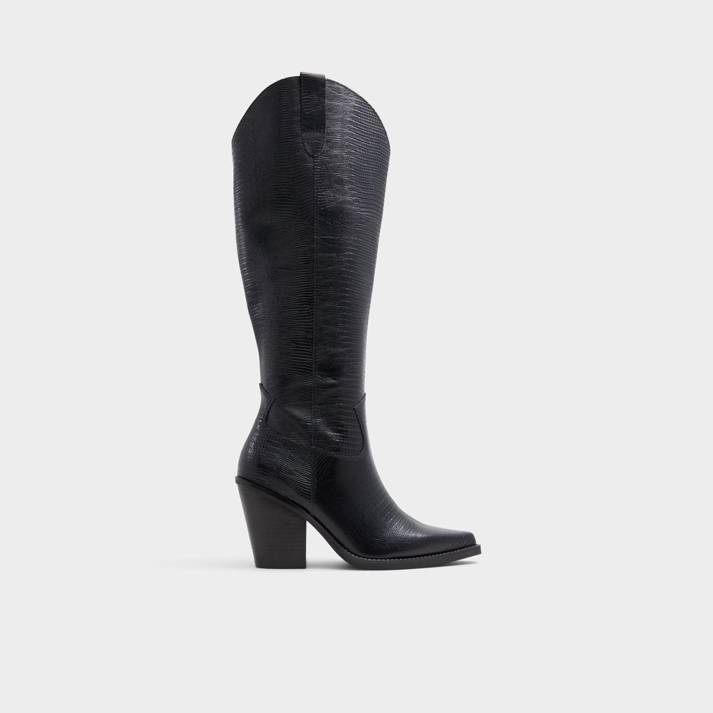 Black Nevada-wc Black Women's Western - Western knee-high boot, Black | Aldo