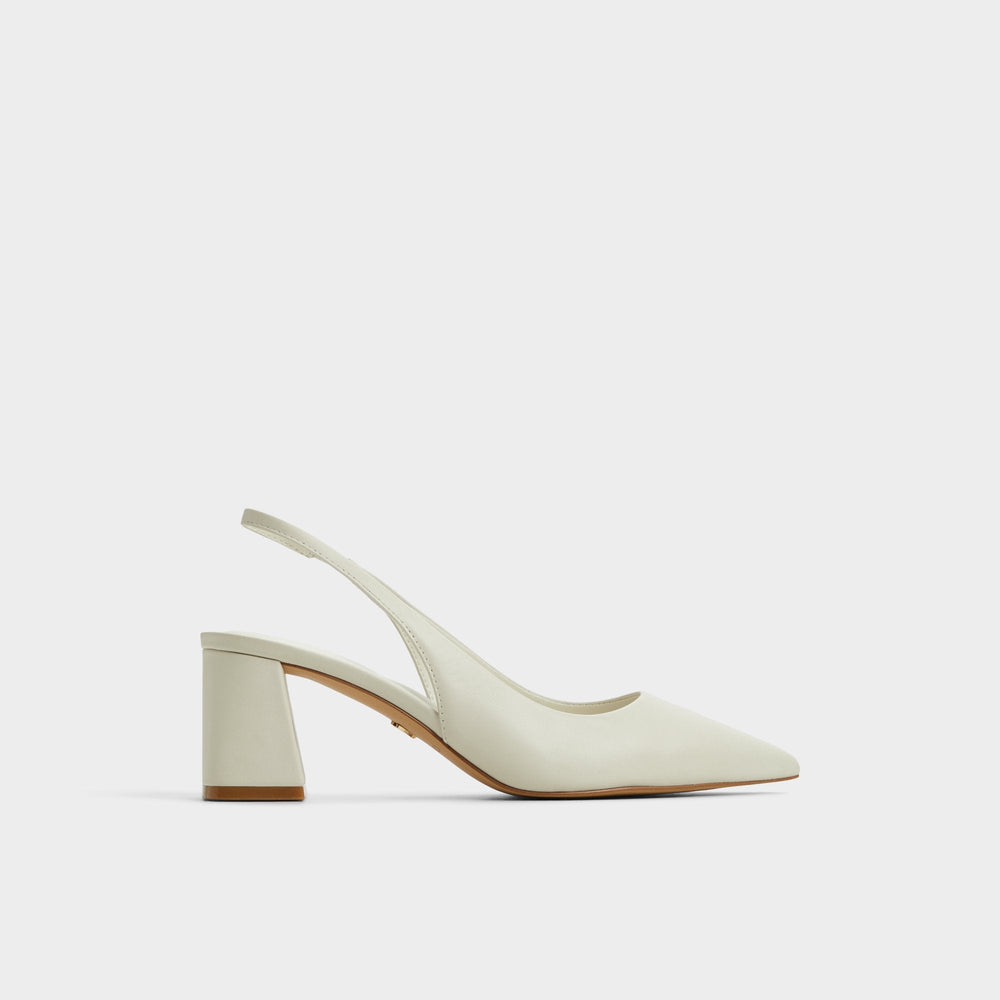 White/bone Uliana White/Bone Women's Slingbacks - Slingback heel, Block heel | Aldo