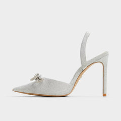 Silver Addie Silver Women's Slingbacks - Slingback heel, Stiletto heel | Aldo