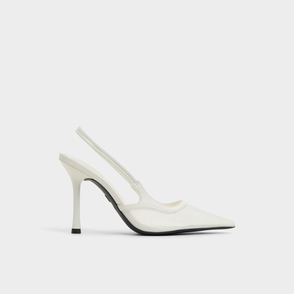 White Evania White Women's Slingbacks - Slingback heel | Aldo