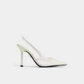 White Evania White Women's Slingbacks - Slingback heel | Aldo