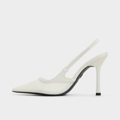 White Evania White Women's Slingbacks - Slingback heel | Aldo