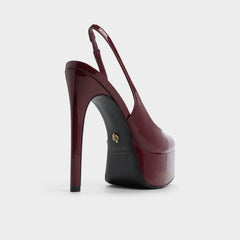Dark Red Thanlinie in Dark Red - Slingback heeled sandal, Platform | Aldo