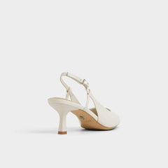 White/bone Adan in White Bone - Slingback heel, Kitten heel | Aldo
