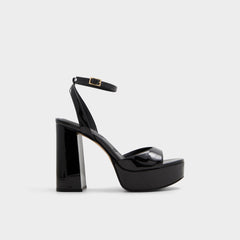 Black Valoria Black Women's Platform sandals - Strappy heeled sandal, Platform | Aldo