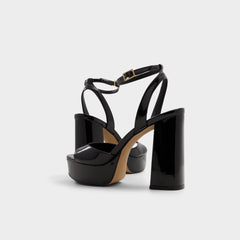 Black Valoria Black Women's Platform sandals - Strappy heeled sandal, Platform | Aldo