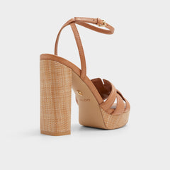 Medium brown Valaberel Medium Brown Women's Platform sandals - Strappy heeled sandal, Platform | Aldo