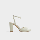 White/Bone Gracious White/Bone Women's Block heels - Strappy heeled sandal, Block heel | Aldo