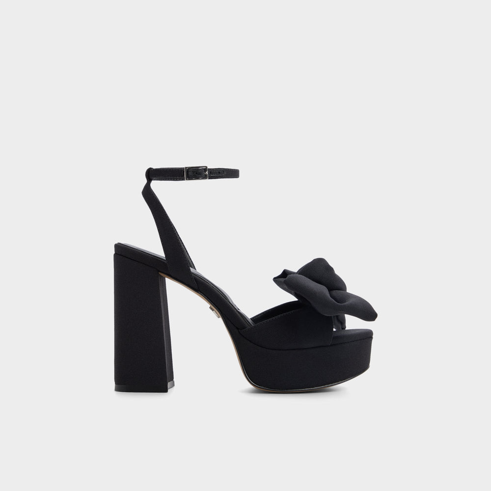 Black Luscious in Black 14154112 - Strappy heeled sandal, Platform | Aldo