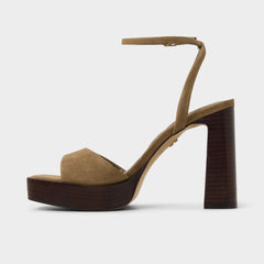 Other Green Lothon in Other Green - Strappy heeled sandal, Platform | Aldo