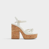 White/Bone Ulialdan White/Bone Women's Platform sandals - Strappy heeled sandal, Platform | Aldo