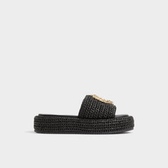 Black Justbeachy Black Women's Platform sandals - Flatform sandal | Aldo