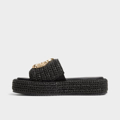 Black Justbeachy Black Women's Platform sandals - Flatform sandal | Aldo