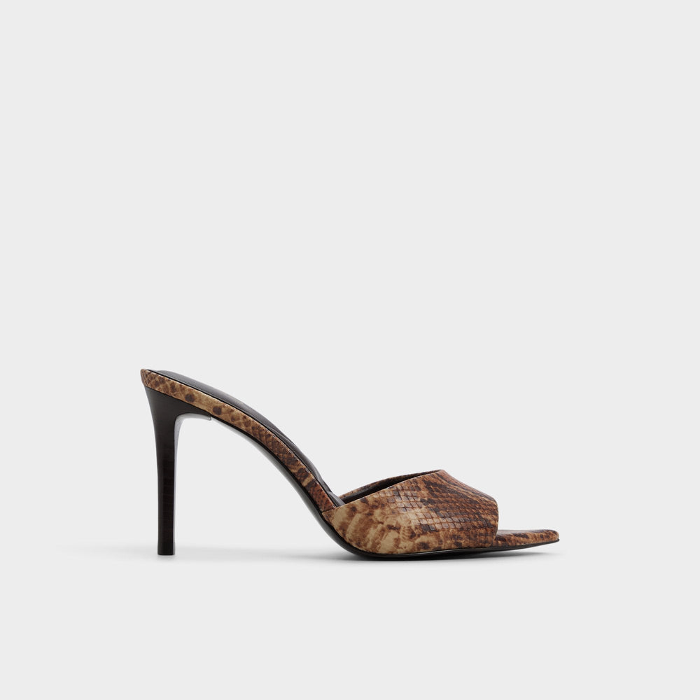 Brown multi Anniebrilden in Brown Multi 14190598 - Heeled mule, Stiletto heel | Aldo