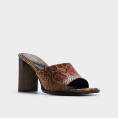 Brown multi Re in Sophia Brown Multi14190695 - Heeled mule, Block heel | Aldo