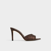 Dark brown Anniebrilden Dark Brown Women's Mule slides - Heeled mule, Stiletto heel | Aldo