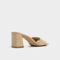 Beige Tisha Beige Women's Heeled mules - Heeled mule, Block heel | Aldo