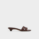 Dark Brown Scarletta Dark Brown Women's Heeled mules - Heeled mule, Kitten heel | Aldo