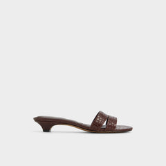 Dark Brown Scarletta Dark Brown Women's Heeled mules - Heeled mule, Kitten heel | Aldo