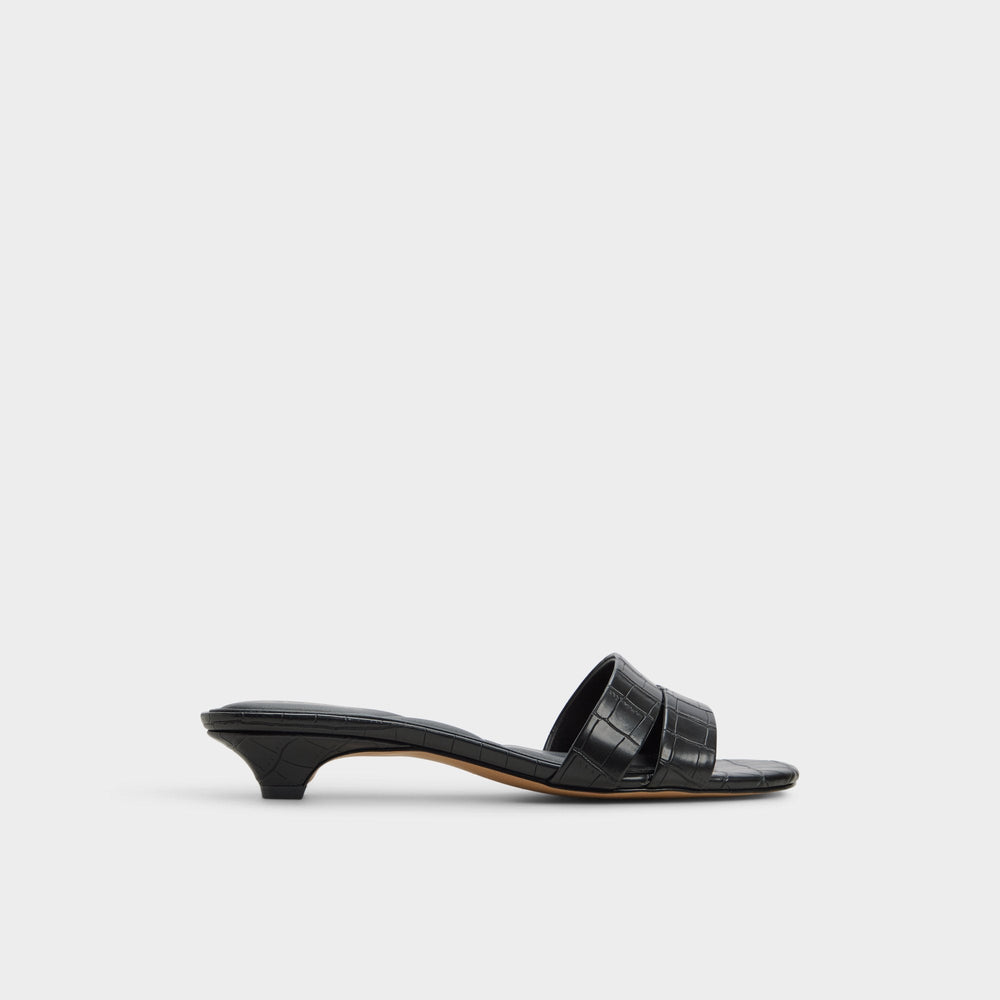 Black Scarletta Black Women's Heeled mules - Heeled mule, Kitten heel | Aldo