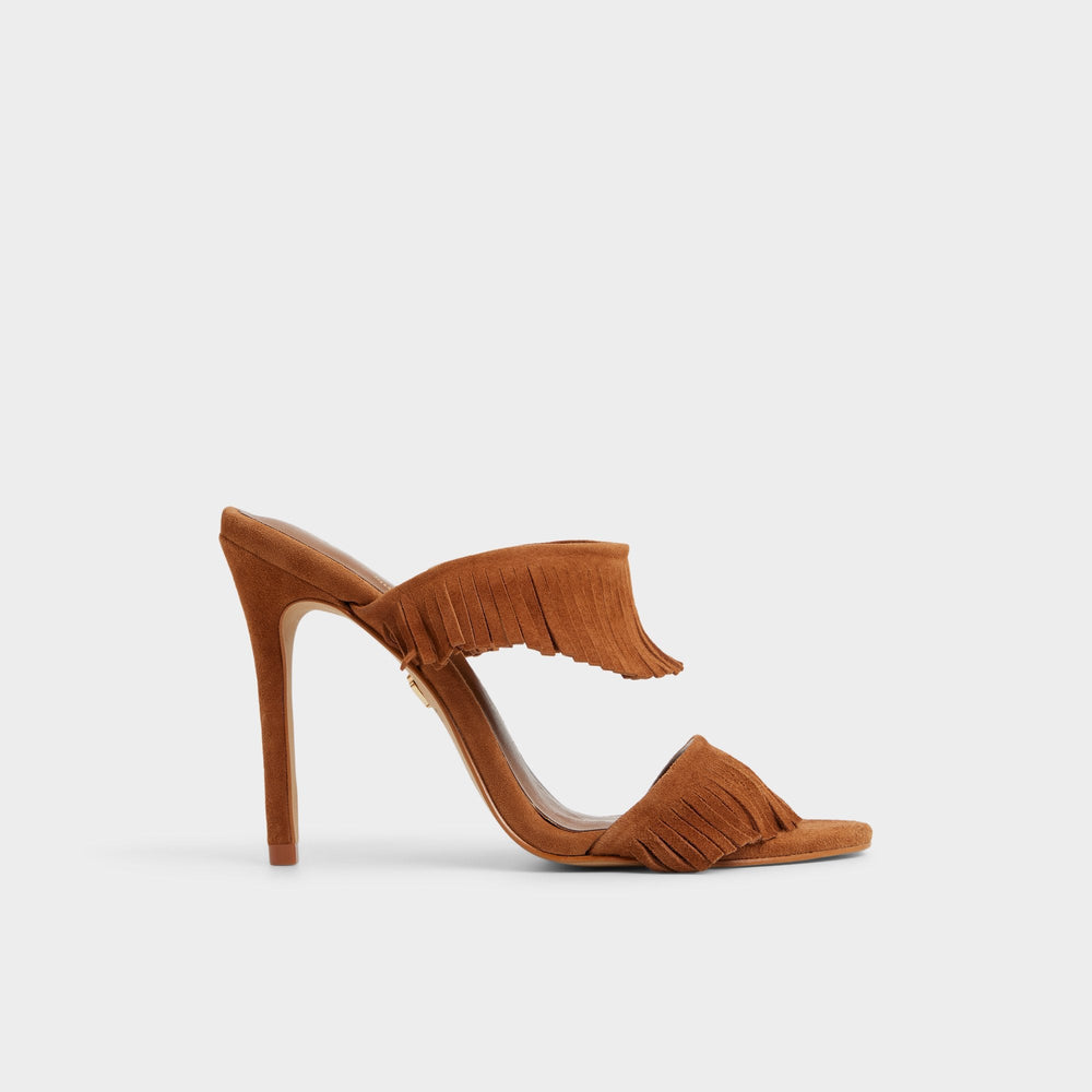 Medium Brown Nahanie in Medium Brown - Heeled mule, Stiletto heel | Aldo