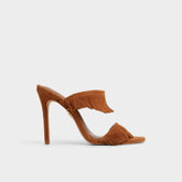 Medium Brown Nahanie in Medium Brown - Heeled mule, Stiletto heel | Aldo