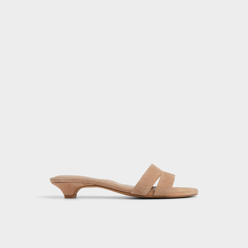 Medium Brown Scarletta Medium Brown Women's Heeled mules - Heeled mule, Kitten heel | Aldo