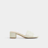 White/bone Claudina White/Bone Women's Block heels - Heeled mule, Block heel | Aldo
