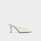 Open white Gamilia Open White Textile Mesh Women's Mesh - Heeled mule, Stiletto heel | Aldo