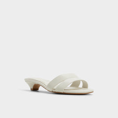 White/Bone Scarletta White/Bone Women's Mule slides - Heeled mule, Kitten heel | Aldo