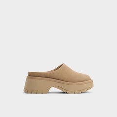Beige Academia Beige Women's Cold Weather Shoes - Heeled mule, Lug sole | Aldo