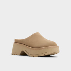 Beige Academia Beige Women's Cold Weather Shoes - Heeled mule, Lug sole | Aldo
